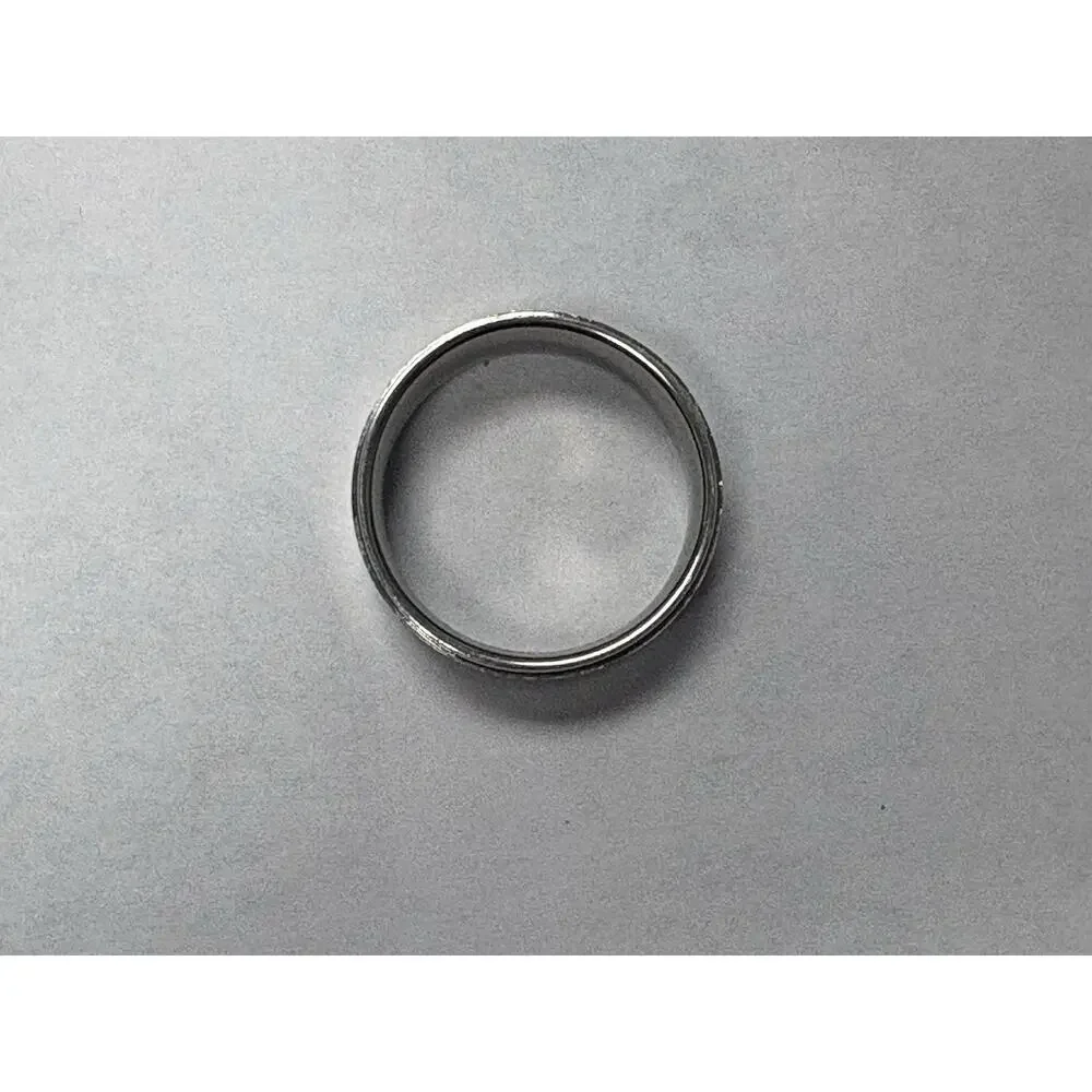 Men’s Tungsten Carbide Ring Silver Tone Matte Finish Band Size 9